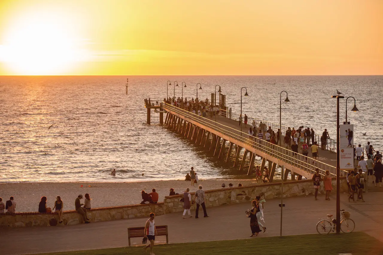 Sunset at Glenelg Beach, Glenelg Jetty, Adelaide, SA